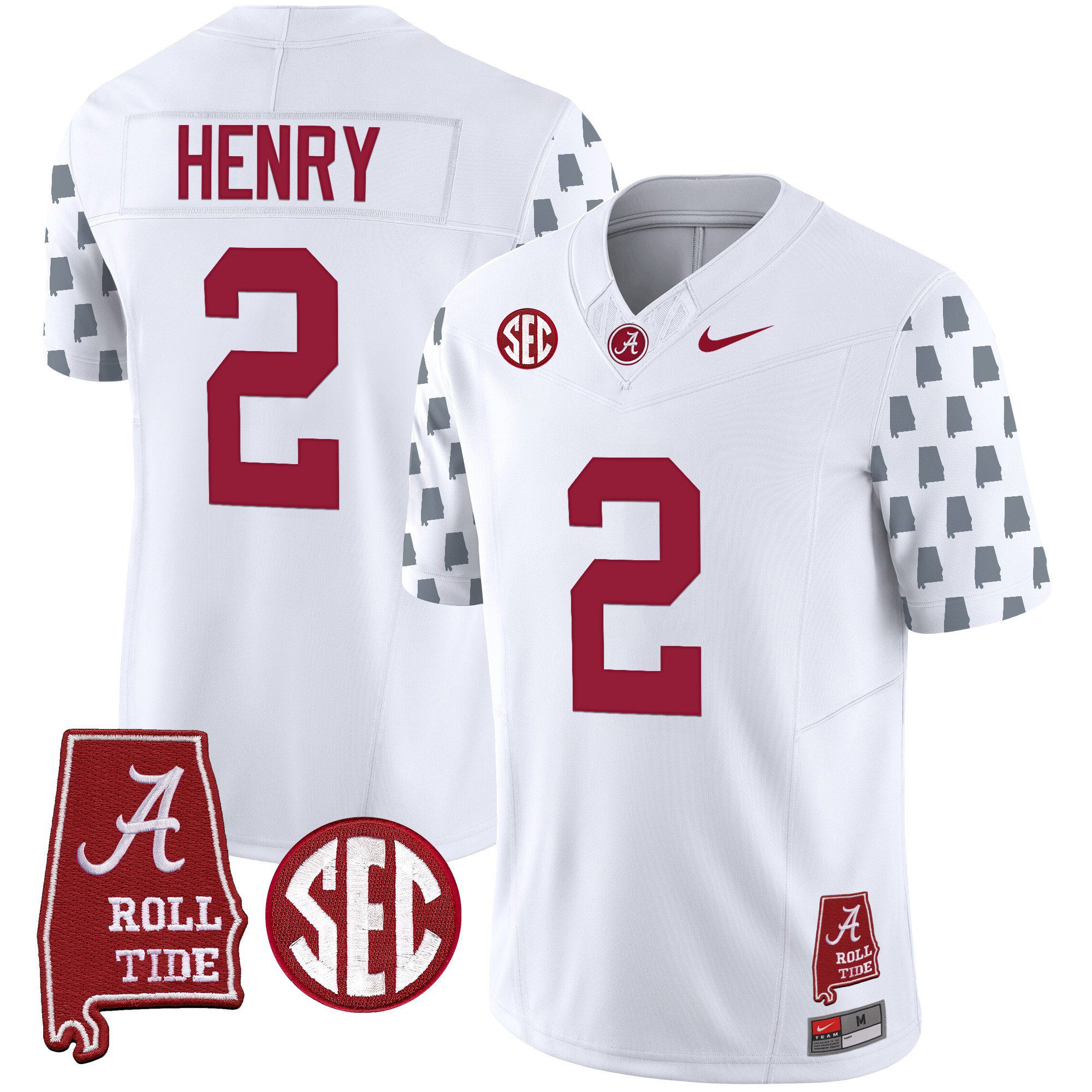 Men Alabama Crimson Tide #2 Henry White Vapor Limited 2024 Nike NCAA Jersey->indianapolis colts->NFL Jersey